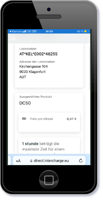 Autostrom-Ladeapp Screen 4