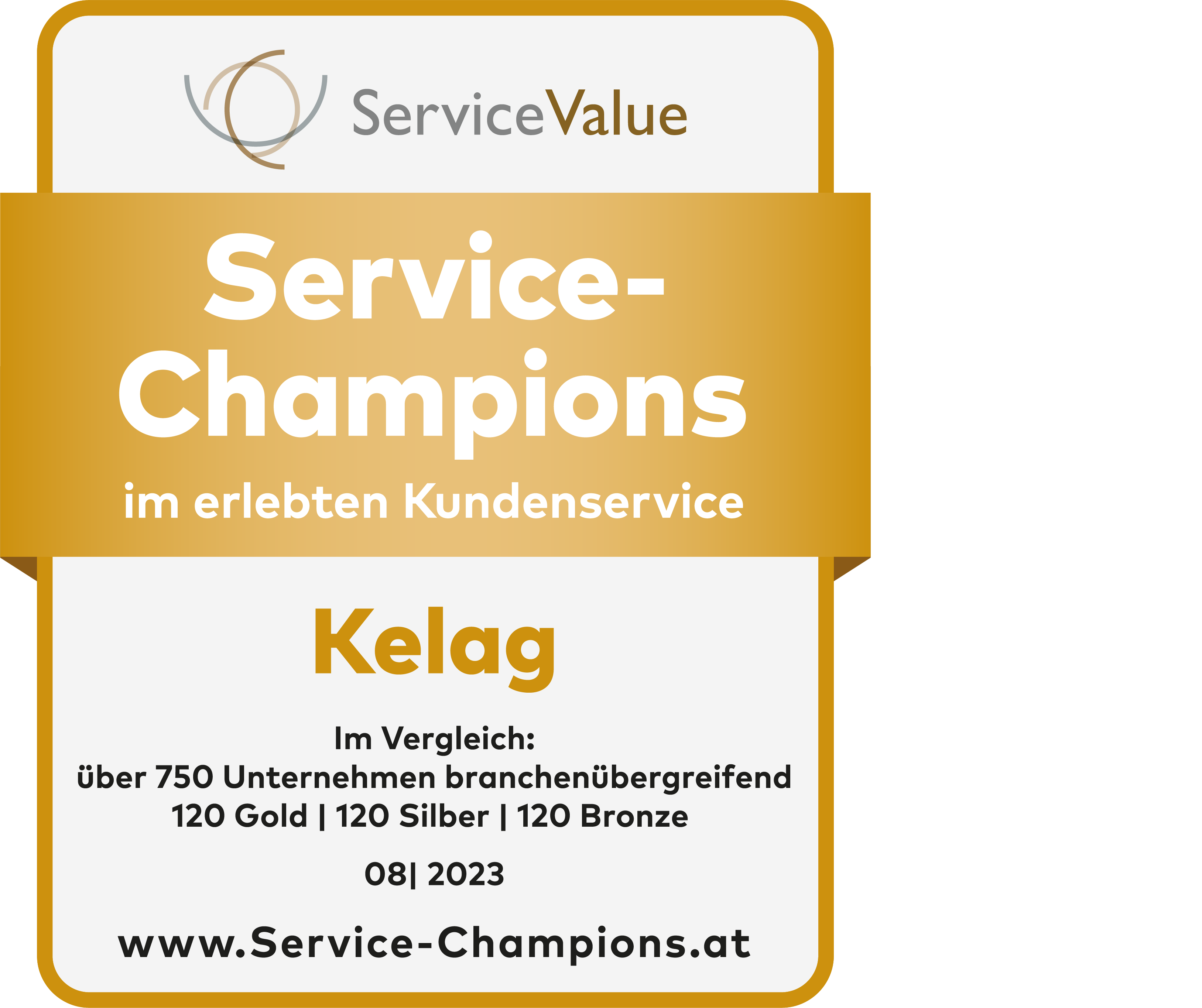 Siegel als Servicechampion im erlebten Kundenservices 2023