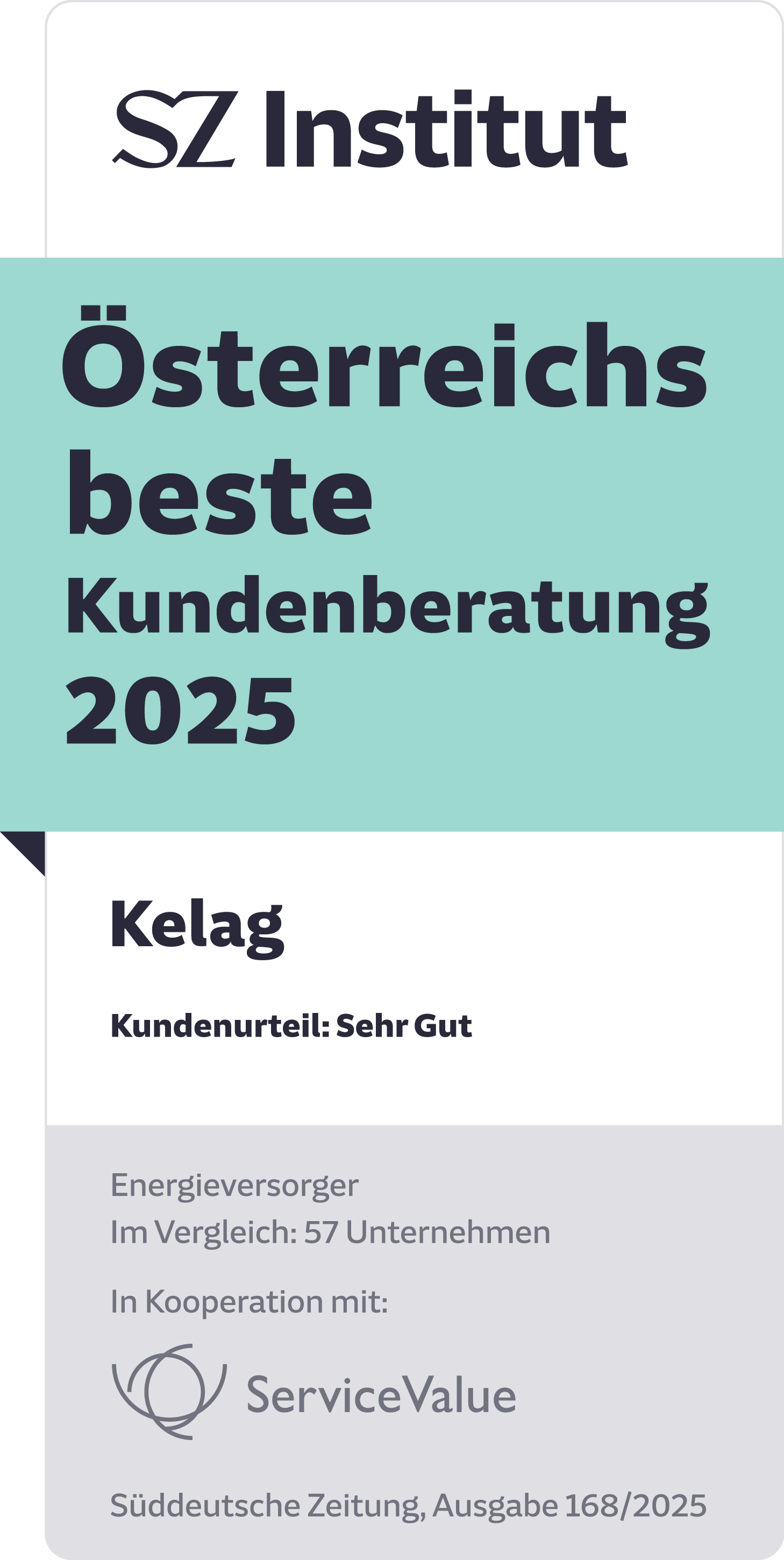 Siegel beste Kundenberatung SZ Institut